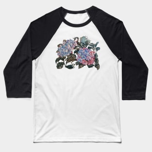 Flowers and Dragon Baseball T-Shirt